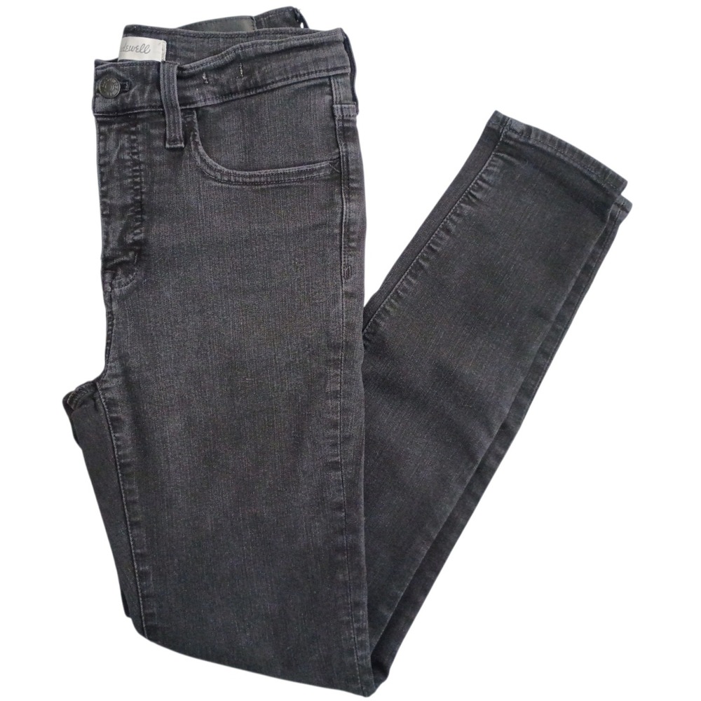 Madewell Roadtripper High Rise Skinny Jeans Black Denim‎ Size 28